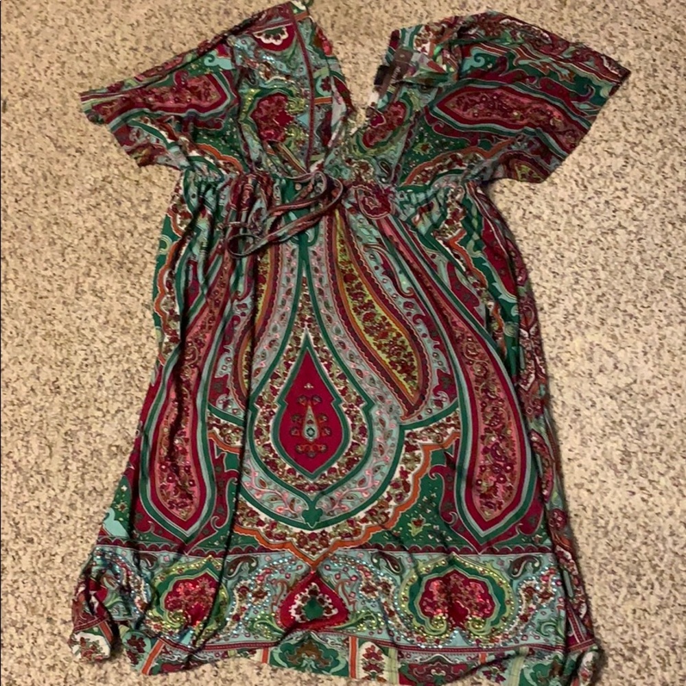 Green dress, urban mango brand, worn, size small.